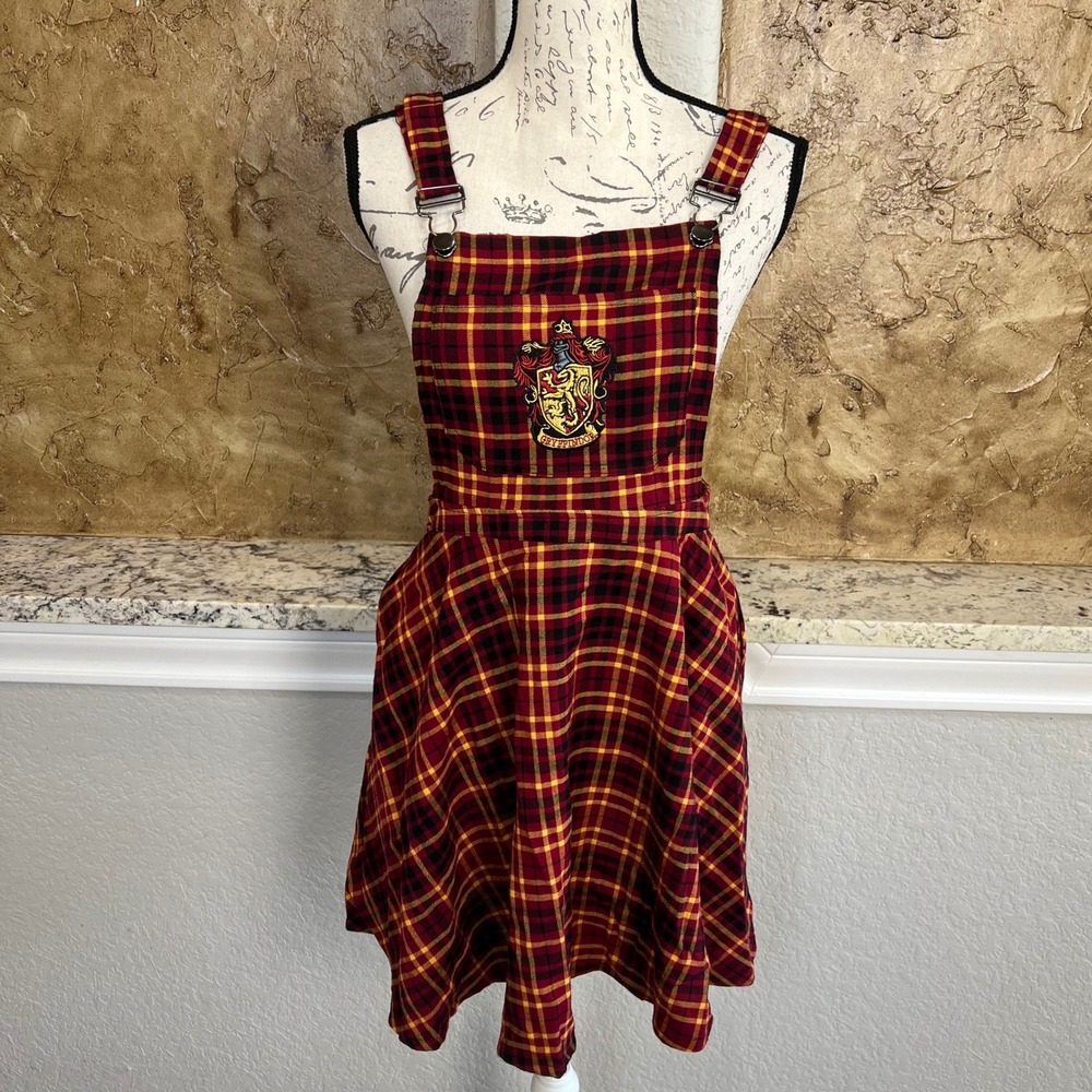 Harry Potter Gryffindor Plaid Skirtall Medium Jumper Dress Cosplay Hot Topic